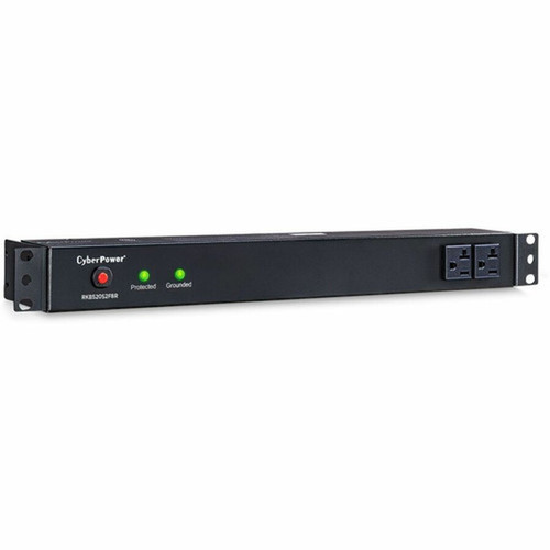 CyberPower Rackbar Surge Suppressor RM 1U RKBS20S2F8R 20A 10-Outlet - 10 x NEMA 5-20R - 1800 J - 120 V AC Input - 120 V AC Output - 15 RKBS20S2F8R