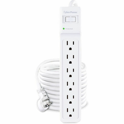 CyberPower B625 Essential 6 - Outlet Surge Protector with 1500 J Surge Suppression - Clamping Voltage 600V 15 ft Cord NEMA 5-15P - B625