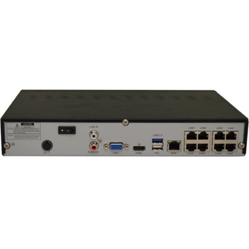 Speco 8-Channel Network Video Recorder with 8 Built-In PoE Ports - 2 TB HDD - Network Video Recorder Camera - 2592 x 1944 Camera - - ZIPK8N2