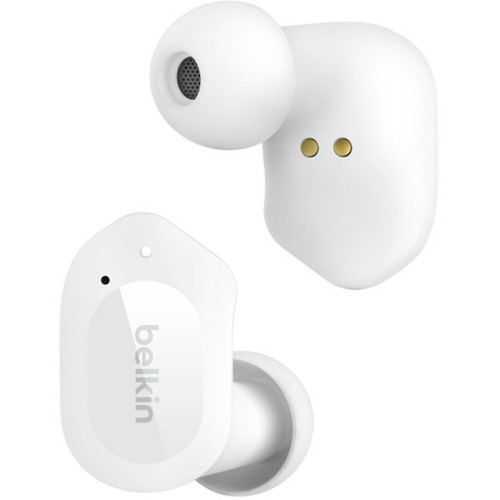 Belkin SOUNDFORM Play True Wireless Earbuds - Stereo - USB Type C - True Wireless - Bluetooth - Earbud - Binaural - In-ear - Noise - AUC005BTWH