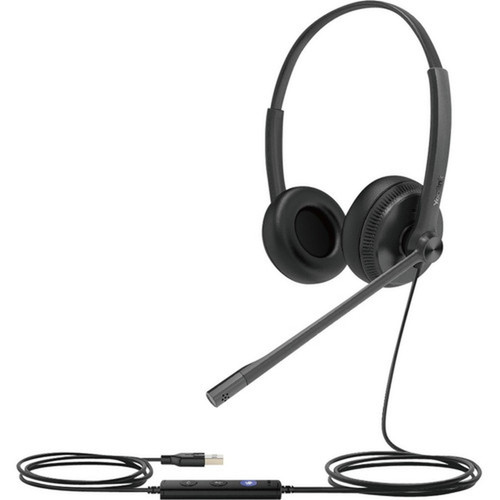 Yealink USB Wired Headset - Stereo - USB - Wired - 32 Ohm - 20 Hz - 20 kHz - Over-the-head - Binaural - Supra-aural - 39 ft Cable - - UH34 DUAL TEAMS