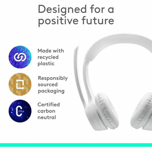 Logitech Zone 300 Headset - Stereo - Wireless - Bluetooth - 984 ft - 50 Hz - 20 kHz - Over-the-head - Binaural - Supra-aural - Noise 981-001416