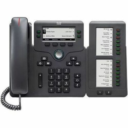 Cisco 6821 IP Phone - Corded - Corded - Wall Mountable - 2 x Total Line - VoIP - 25 LCD - 2 x Network RJ-45 - PoE Ports CP-6821-3PW-NA-K9