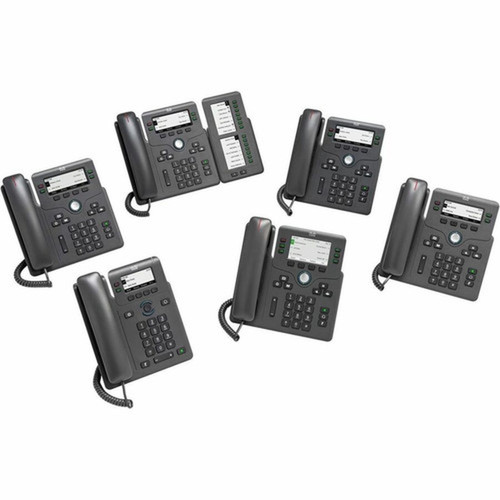 Cisco 6821 IP Phone - Corded - Corded - Wall Mountable - 2 x Total Line - VoIP - 25 LCD - 2 x Network RJ-45 - PoE Ports CP-6821-3PW-NA-K9
