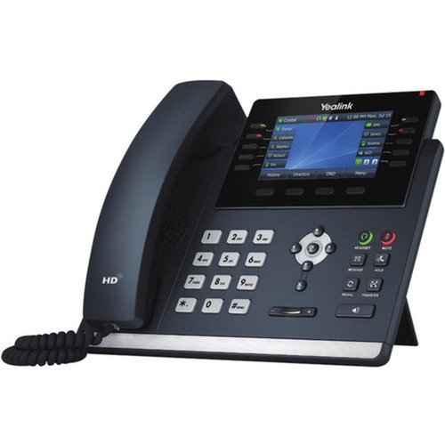 Yealink T46U IP Phone - Corded - Corded - Wall Mountable - Classic Gray - 16 x Total Line - VoIP LCD - 2 x Network RJ-45 - PoE Ports SIP-T46U