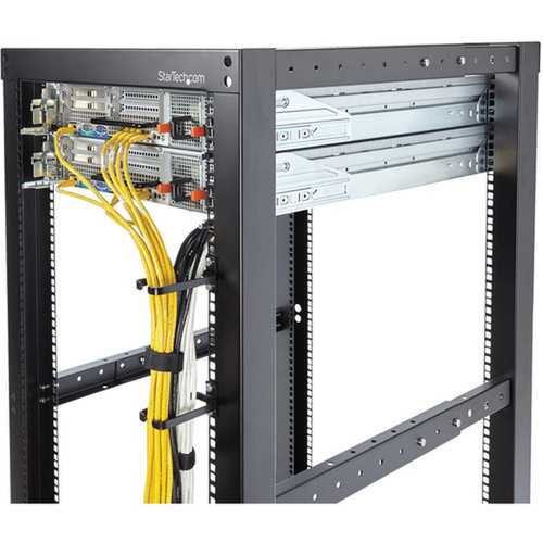 StarTechcom 1U Vertical Server Rack Cable Management D-Ring Hook - 18x39in 45x10cm - Add a cable management hook to your server CMHOOK1UN