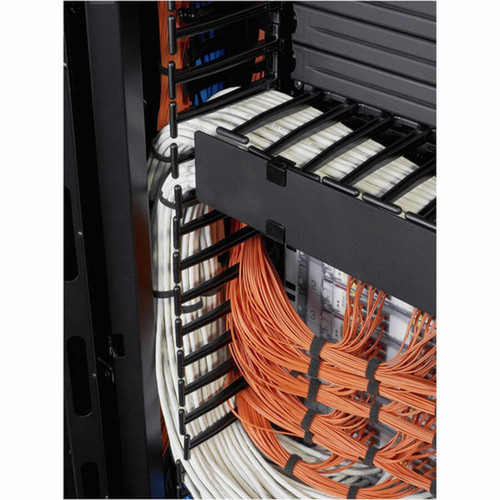 APC by Schneider Electric Vertical Cable Manager for NetShelter SX Networking Enclosures Qty 4 - Cable Pass-through - Black - 1 - - AR7717A