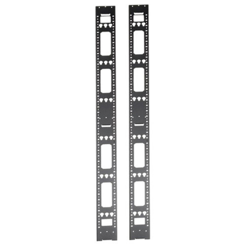 Tripp Lite by Eaton 48U Vertical Cable Management Bars - Cable Manager - Black - 2 - 48U Rack Height SRVRTBAR48
