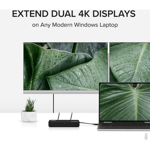 Plugable USB 30 and USB-C 4K DisplayPort and HDMI Dual Monitor Adapter - 1 Pack - 2 x DisplayPort DisplayPort 12 Digital 2 x HDMI - USBC-6950U