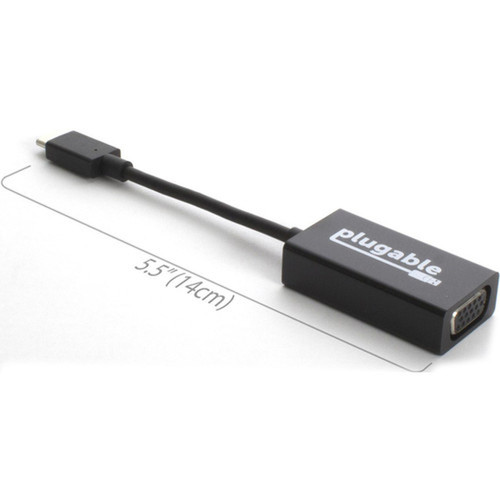 Plugable USB 31 Type-C to VGA Adapter - USB 31 Type C - 1 x 15-pin HD-15 VGA Female - 1920 x 1200 Supported USBC-VGA