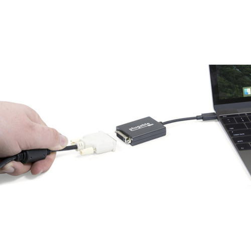 Plugable USB 31 Type-C to DVI Adapter - 1 Pack - USB 31 Type C - 1 x DVI Video Female - 2560 x 1440 Supported USBC-DVI