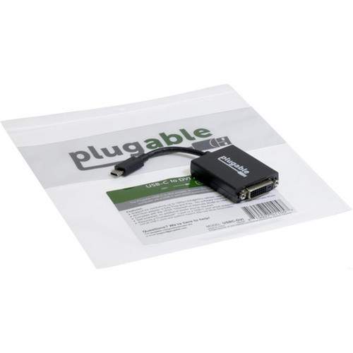 Plugable USB 31 Type-C to DVI Adapter - 1 Pack - USB 31 Type C - 1 x DVI Video Female - 2560 x 1440 Supported USBC-DVI