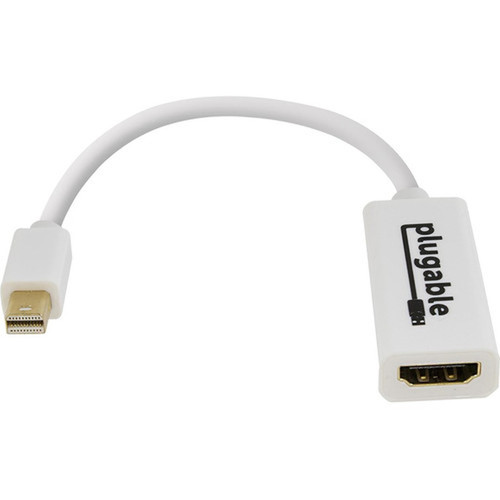 Plugable Mini Displayport TO HDMI Adapter Passive - HDMIMini DisplayPort AV Cable for Monitor Desktop Computer TV Tablet PC - MDPM-HDMIF