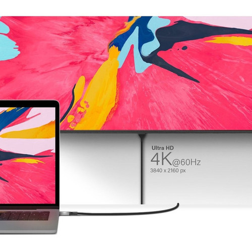 Alogic USB-C Male to HDMI Male Cable - Ultra Series - 4K 60Hz - Space Grey - 1m - 33 ft HDMIUSB AV Cable for Monitor TV MAC ULCHD01-SGR