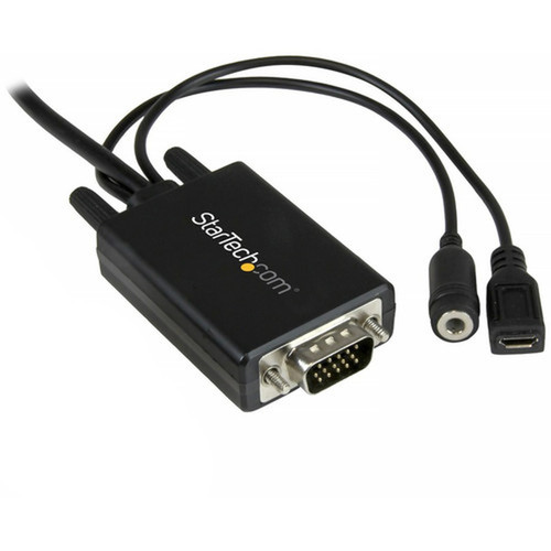StarTechcom 10 ft 3m DisplayPort to VGA Adapter Cable with Audio - DP to VGA Converter - 1920x1200 - Connect the audio and video from DP2VGAAMM3M