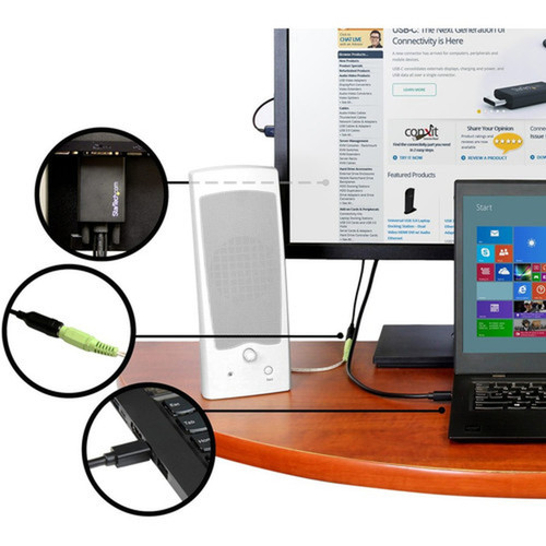 StarTechcom 10 ft 3m Mini DisplayPort to VGA Adapter Cable with Audio - Mini DP to VGA Converter - 1920x1200 - Connect audio  video MDP2VGAAMM3M