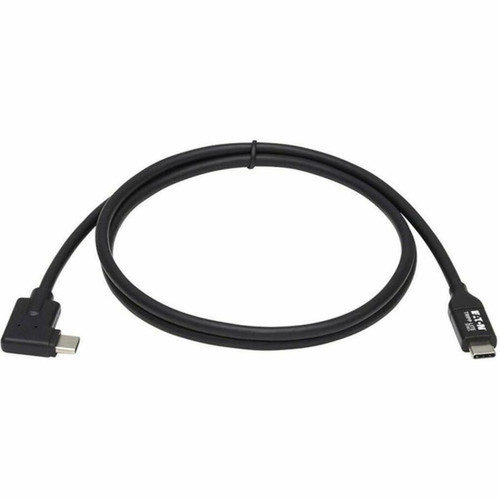 Tripp Lite by Eaton U420-01M-RA USB-C to USB-C Cable MM Black 1 m 33 ft - 33 ft Thunderbolt 3 Data Transfer Cable for Power - U420-01M-RA