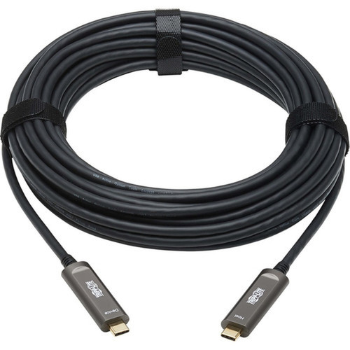Tripp Lite by Eaton USB 32 Gen 2 Fiber Active Optical Cable MM 15 m 49 ft - 492 ft USB-C Cable for Hard Drive - U420F-15M-D321