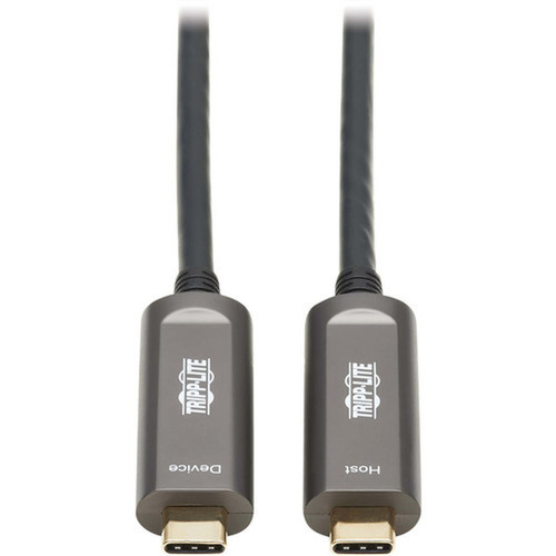 Tripp Lite by Eaton USB 32 Gen 2 Fiber Active Optical Cable MM 15 m 49 ft - 492 ft USB-C Data Transfer Cable for Hard Drive - U420F-15M-D321