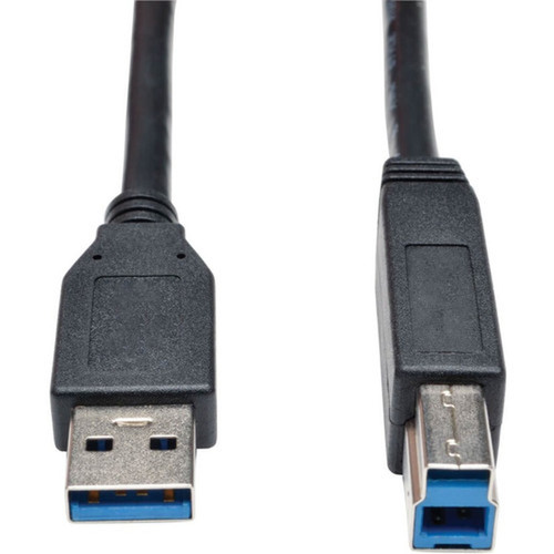 Tripp Lite series USB 30 SuperSpeed Device Cable AB MM Black 6-ft - 6 ft USB Data TransferPower Cable for Hard Drive Printer - U322-006-BK