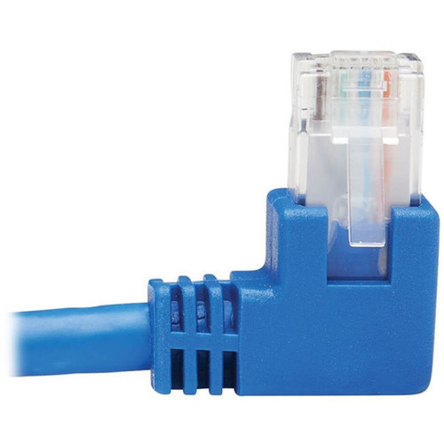 Tripp Lite by Eaton N204-015-BL-RA Right-Angle Cat6 Ethernet Cable - 15 ft MM Blue - 15 ft Category 6 Network Cable for Network - N204-015-BL-RA