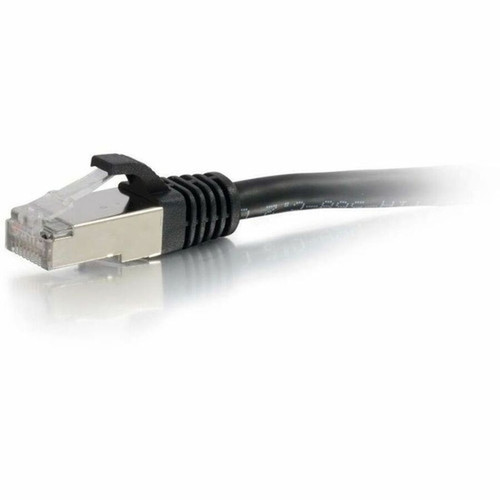C2G 1ft 03m Cat6 Snagless Shielded STP Ethernet Network Patch Cable - Black - 1 ft Category 6 Network Cable for Network Device - 00808