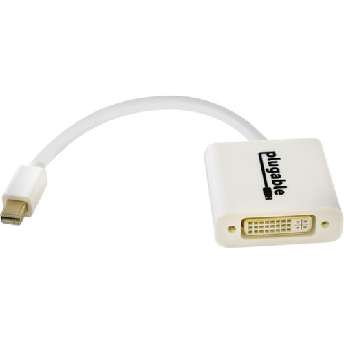 Plugable Mini DisplayPort Thunderbolt 2 to DVI Adapter Passive - DVIMini DisplayPort Video Cable for Monitor TV Projector PC MDPM-DVIF