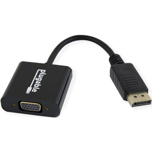 Plugable Displayport TO VGA Adapter Passive - DisplayPortSVGA Video Cable for Monitor TV Notebook Projector Desktop Computer - DPM-VGAF