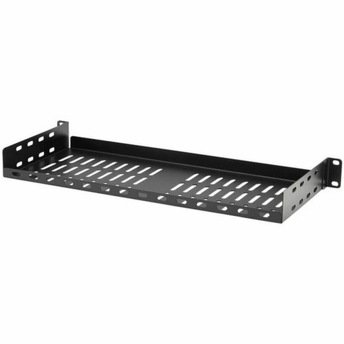 Tripp Lite by Eaton SmartRack SRSHELF2P1USHRT Rack Shelf - For Data Center Server Router Networking - 1U Rack Height - - Black Coat SRSHELF2P1USHRT