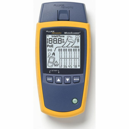 Fluke Networks MicroScanner2 Cable Verifier - Upto 118 Lenght Measurement - LCD - Network RJ-45 - Twisted Pair MS2-100