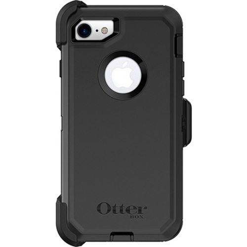 OtterBox Defender Rugged Carrying Case Holster Apple iPhone 7 iPhone 8 iPhone SE 2 iPhone SE 3 Smartphone - Black - Dirt Bump  77-56603