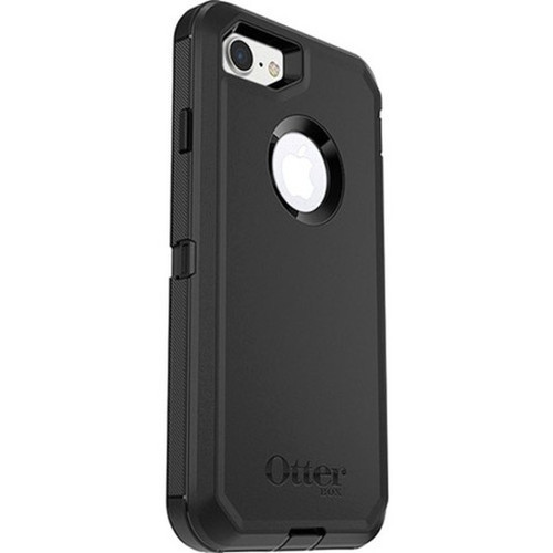 OtterBox Defender Rugged Carrying Case Holster Apple iPhone 7 iPhone 8 iPhone SE 2 iPhone SE 3 Smartphone - Black - Dirt Bump  77-56603