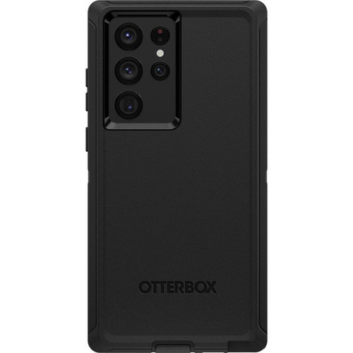 OtterBox Defender Rugged Carrying Case Holster Samsung Galaxy S22 Smartphone - Black - Dirt Resistant Port Scrape Resistant Bump - 77-86358