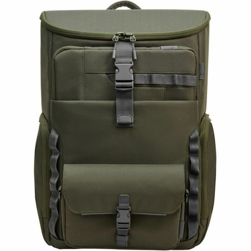 HP Carrying Case Backpack for 156 Notebook - Gray Green - Water Resistant RFID Resistant - Plastic Polyethylene Foam Body - - L 9J496AA