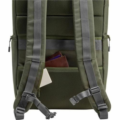 HP Carrying Case Backpack for 156 Notebook - Gray Green - Water Resistant RFID Resistant - Plastic Polyethylene Foam Body - - L 9J496AA