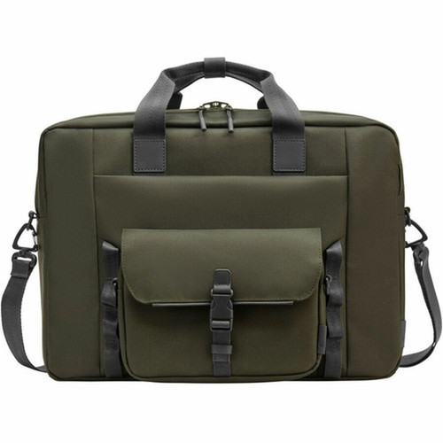 HP Carrying Case Messenger for 156 Notebook - Gray Green - Water Resistant RFID Resistant - Plastic Polyethylene Foam Body - - 9J497AA