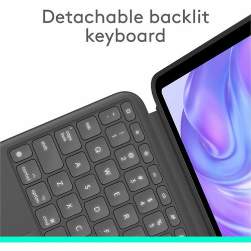 Logitech Combo Touch KeyboardCover Case for 11 Apple iPad Pro 11 2024 Tablet - Graphite - Scuff Resistant Scratch Resistant - - x 920-012659