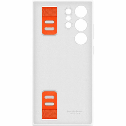 Samsung Galaxy S23 Ultra Silicone Grip Case - For Samsung Galaxy S23 Ultra Smartphone - White - Silicone EF-GS918TWEGCA