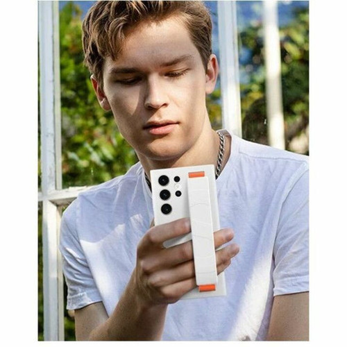 Samsung Galaxy S23 Ultra Silicone Grip Case - For Samsung Galaxy S23 Ultra Smartphone - White - Silicone EF-GS918TWEGCA
