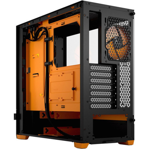 Fractal Design Pop Air RGB Computer Case - Tower - Orange Black - Steel Tempered Glass - 9 x Bay - 3 x 472 120 mm x Fans - 0 - FD-C-POR1A-05
