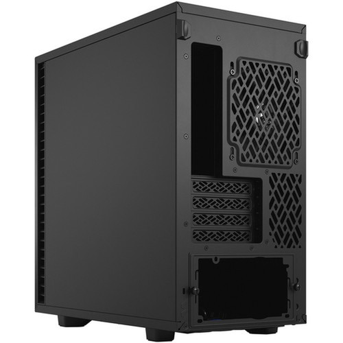 Fractal Design Define 7 Mini Computer Case - Tower - Black Solid - Steel Brushed Aluminum - 6 x Bay - 2 x 472 120 mm x Fans - 0 FD-C-DEF7M-01