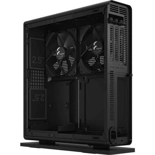 Fractal Design Ridge Computer Case - Small - Black - Steel Aluminum - 2 x 551 140 mm x Fans Installed - Mini ITX Motherboard - FD-C-RID1N-11
