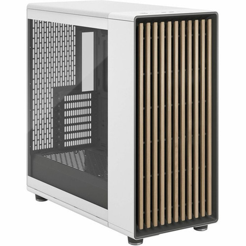Fractal Design North XL Gaming Computer Case - Chalk White - Tempered Glass Steel Wood Alloy - 3 x 551 140 mm x Fans - EATX FD-C-NOR1X-04
