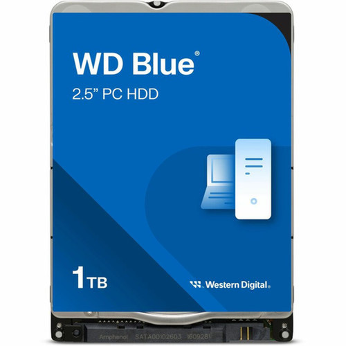 Western Digital Blue WD10SPZX 1 TB Hard Drive - 25 Internal - SATA SATA600 - Notebook Device Supported - 5400rpm - 2 Year - 1 WD10SPZX