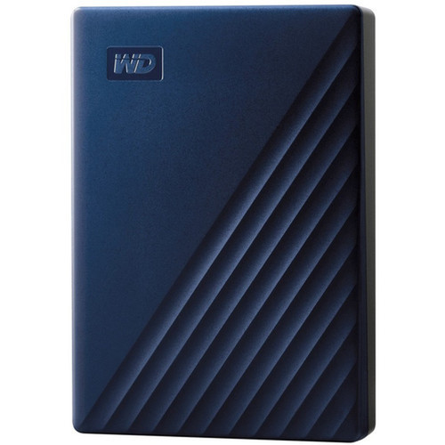 WD My Passport for Mac 4 TB Portable Hard Drive - External - Midnight Blue - USB 32 - 256-bit Encryption Standard - 3 Year Warranty WDBA2F0040BBL-WESN