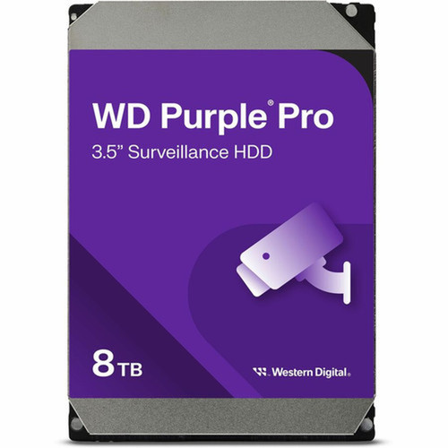 WD Purple Pro WD8002PURP 8 TB Hard Drive - 35 Internal - SATA SATA600 - Video Surveillance System Digital Video Recorder Video WD8002PURP