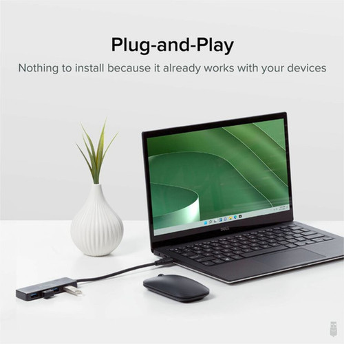 Plugable 4 Port USB Hub 30 USB Splitter for Laptop - Compatible with Windows Surface Pro PC Chromebook Linux Android Charging USB3-HUB4A