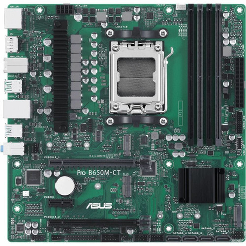 Asus Pro Pro B650M-CT-CSM Desktop Motherboard - AMD B650 Chipset - Socket AM5 - Micro ATX - Ryzen 7 Processor Supported - 128 GB DDR5 PRO B650M-CT-CSM