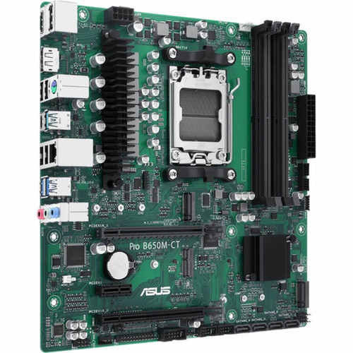 Asus Pro Pro B650M-CT-CSM Desktop Motherboard - AMD B650 Chipset - Socket AM5 - Micro ATX - Ryzen 7 Processor Supported - 128 GB DDR5 PRO B650M-CT-CSM