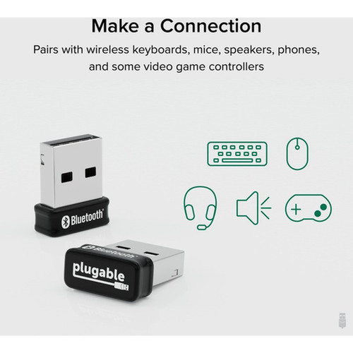Plugable Bluetooth 50 Bluetooth Adapter for KeyboardMouse - USB 20 - External USB-BT5